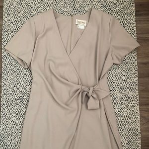Nude wrap dress